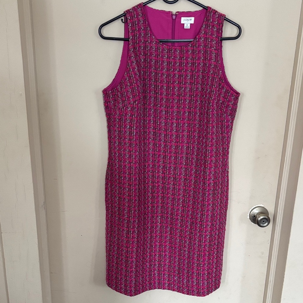 J. Crew Women’s Sheath Swift Tweed Sleeveless Lined Dress